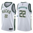 Camisetas NBA de Khris Middleton Milwaukee Bucks Blanco Association 17/18