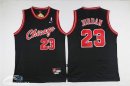 Camisetas NBA de Michael Jordan Chicago Bulls Negro Rojo Malla