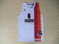 Camisetas NBA de Miami Heat ABA James Blanco