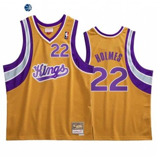 Camisetas NBA Sacramento Kings Richaun Holmes Oro Hardwood Classics