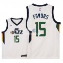 Camisetas de NBA Ninos Utah Jazz Derrick Favors Blanco Association 2018