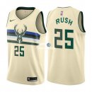 Camisetas NBA de Brandon Rush Milwaukee Bucks Nike Crema Ciudad 17/18