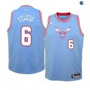 Camisetas de NBA Ninos Chicago Bulls Cristiano Felicio Nike Azul Ciudad 19/20