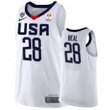 Camisetas Copa Mundial de Baloncesto FIBA 2019 USA Bradley Beal Blanco
