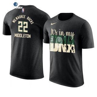 T- Shirt NBA Milwaukee Bucks Khris Middleton Negro