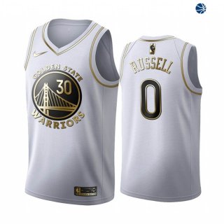 Camisetas NBA de D'Angelo Russell Golden State Warriors Blanco Oro 19/20
