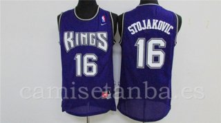 Camisetas NBA de Retro Peja Stojakovic Sacramento Kings Púrpura