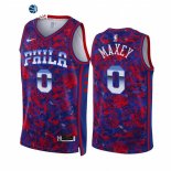 Camisetas NBA de Philadelphia Sixers Tyrese Maxey Select Series Rojo Azul 2021