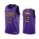 Camisetas NBA de LeBron James Los Angeles LakersNike Purpura Ciudad 2019/20