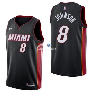 Camisetas NBA de Tyler Johnson Miami Heats Negro Icon 17/18