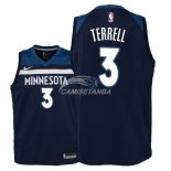 Camisetas de NBA Ninos Minnesota Timberwolves Jared Terrell Marino Icon 2018