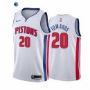Camisetas NBA Nike Detroit Pistons NO.20 Carsen Edwards 75th Blanco Association 2021-22