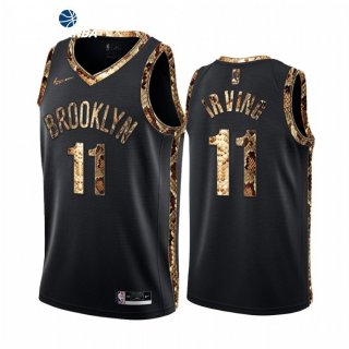 Camisetas NBA de Brooklyn Nets Kyrie Irving Piel De Pitón Negro 2021-22