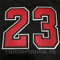 Camisetas NBA de Michael Jordan Chicago Bulls Negro Rojo