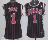 Camisetas NBA Mujer Derrick Rose Chicago Bulls Negro Tira