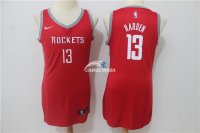 Camisetas NBA Mujer James Harden Houston Rockets Rojo Icon 17/18