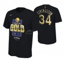 Camisetas NBA Golden State Warriors Shaun Livingston 2019 Finales Manga Corta Negro