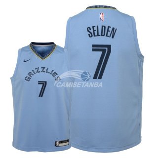 Camisetas de NBA Ninos Memphis Grizzlies Wayne Selden Azul Statement 18/19