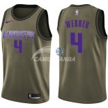 Camisetas NBA Salute To Servicio Sacramento Kings Chris Webber Nike Ejercito Verde 2018