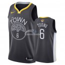 Camisetas NBA Golden State Warriors Nick Young 2018 Finales Negro Statement Parche