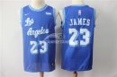 Camisetas NBA de Lebron James Los Angeles Lakers Retro Azul