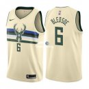 Camisetas NBA de Eric Bledsoe Milwaukee Bucks Nike Crema Ciudad 17/18
