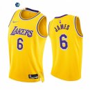 Camisetas NBA de Los Angeles Lakers LeBron James 75th Season Diamante Amarillo Icon 2021-22