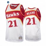 Camisetas NBA Atlanta Hawks Dominique Wilkins Blanco Rojo Hardwood Classics