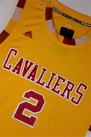 Camisetas NBA de Kyrie Irving Cleveland Cavaliers Amarillo Encaje