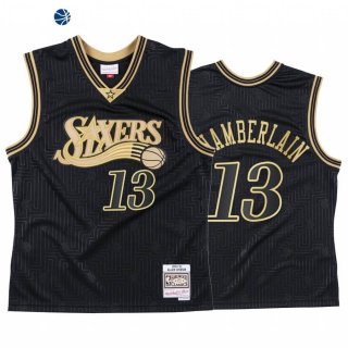 Camisetas NBA Philadelphia 76ers Wilt Chamberlain Negro Throwback 2020