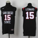 Camisetas NCAA San Diego State Kawhi Leonard Negro