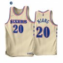 Camisetas NBA Earned Edition Philadelphia 76ers NO.20 Georges Niang Crema 2022-23