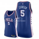 Camisetas NBA Mujer Amir Johnson Philadelphia Sixers Azul Icon