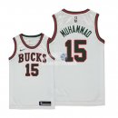 Camisetas de NBA Ninos Milwaukee Bucks Shabazz Muhammad Retro Blanco 2018