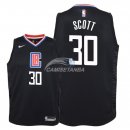 Camisetas de NBA Ninos Los Angeles Clippers Mike Scott Negro Statement 2018