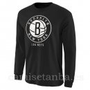 Camisetas NBA Manga Larga Brooklyn Nets Negro