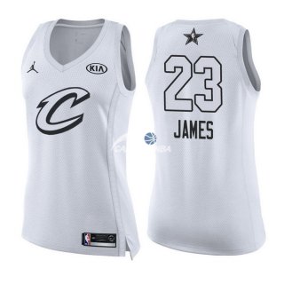 Camisetas NBA Mujer LeBron James All Star 2018 Blanco