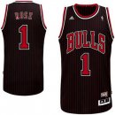 Camisetas NBA de Derrick Rose Chicago Bulls Negro Tira