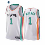 Camisetas NBA de San Antonio Spurs Lonnie Walker 75th Blanco Ciudad 2021-22