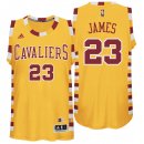 Camisetas NBA de LeBron James Cleveland Cavaliers Amarillo Encaje