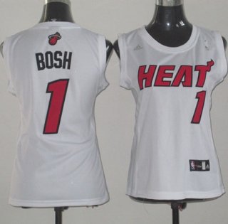 Camisetas NBA Mujer Chris Bosh Miami Heat Blanco