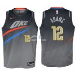 Camisetas de NBA Ninos Oklahoma City Thunder Steven Adams Nike Gris Ciudad 2018