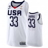 Camisetas Copa Mundial de Baloncesto FIBA 2019 USA Tobias Harris Blanco