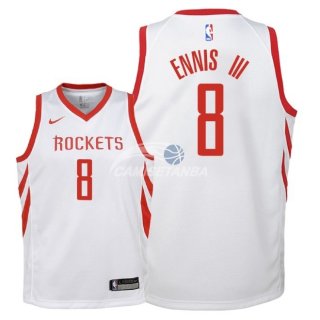 Camisetas de NBA Ninos Houston Rockets James Ennis III Blanco Association 2018