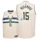 Camisetas de NBA Ninos Milwaukee Bucks Shabazz Muhammad Nike Crema Ciudad 18/19