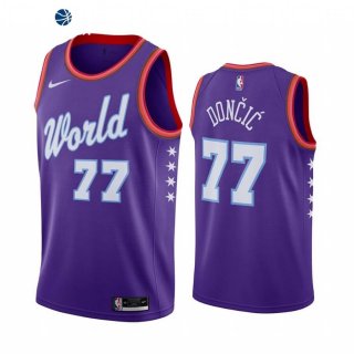 Camisetas NBA de Luka Doncic Rising Star 2020 Purpura