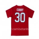 Camisetas NBA de Manga Corta Stephen Curry Golden State Warriors Rojo