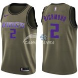 Camisetas NBA Salute To Servicio Sacramento Kings Mitch Richmond Nike Ejercito Verde 2018