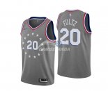 Camisetas de NBA Ninos Philadelphia Sixers Markelle Fultz Nike Gris Ciudad 18/19