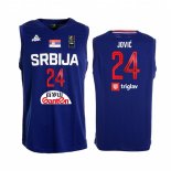 Camisetas Copa Mundial de Baloncesto FIBA 2019 Serbia Stefan Jovic Azul